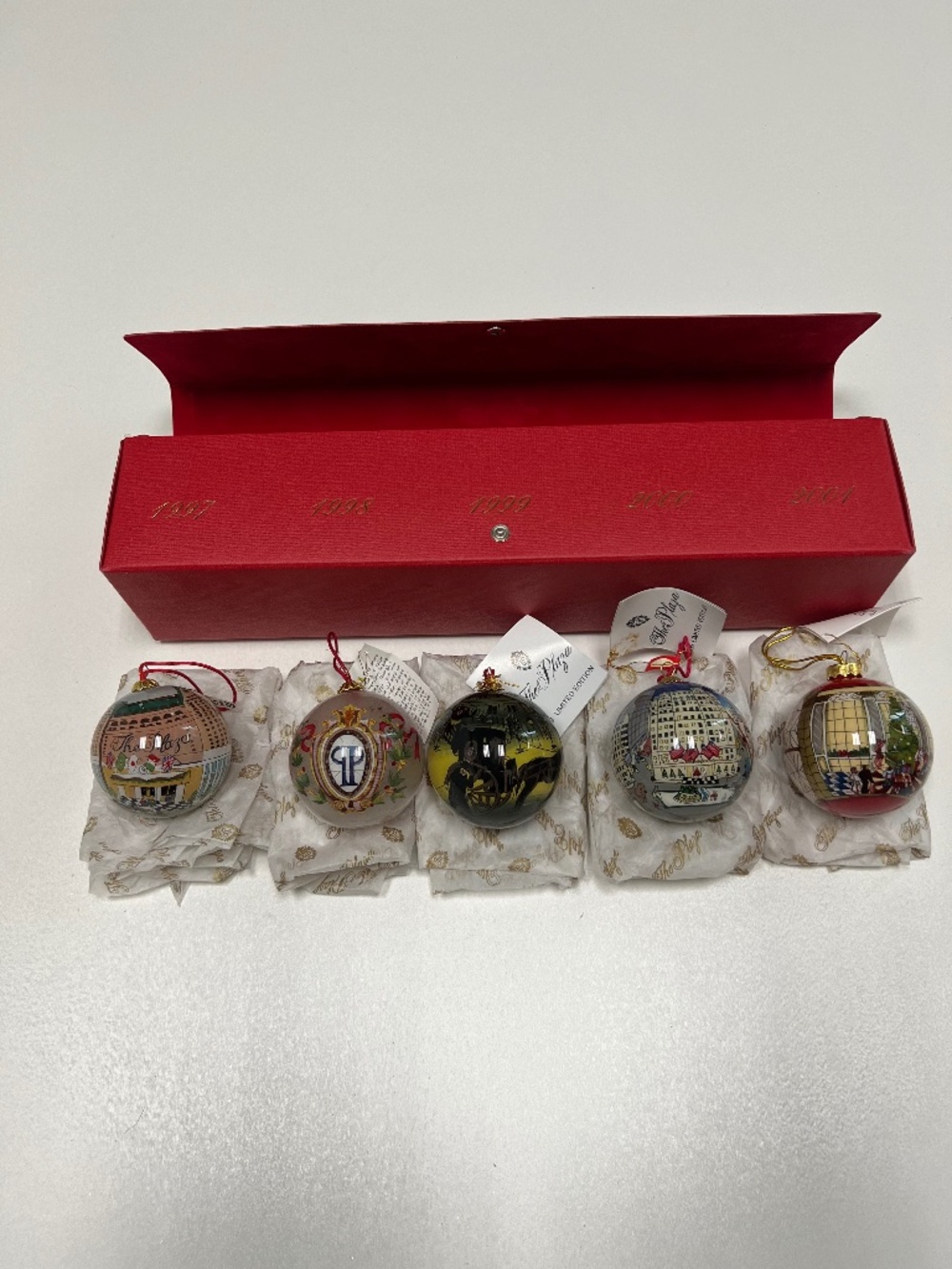 0059 The Plaza Hotel 1997-2001 Christmas Ornaments Set of 5 Limited Edition